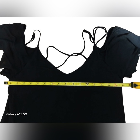 Lulu's Black Cold-Shoulder Mini Dress - Picture 9 of 12